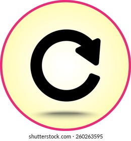 Update sign icon, vector illustration. Flat design style