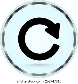 Update sign icon, vector illustration. Flat design style