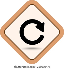 Update sign icon, vector illustration. Flat design style