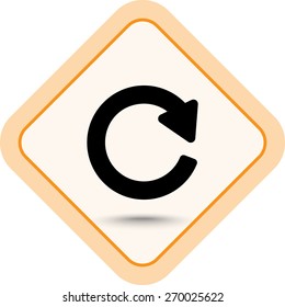 Update sign icon, vector illustration. Flat design style