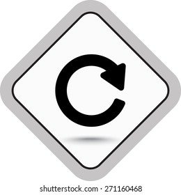 Update sign icon, vector illustration. Flat design style