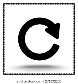 Update sign icon, vector illustration. Flat design style