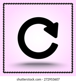 Update sign icon, vector illustration. Flat design style