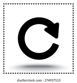 Update sign icon, vector illustration. Flat design style