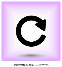 Update sign icon, vector illustration. Flat design style