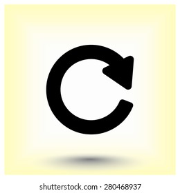 Update sign icon, vector illustration. Flat design style