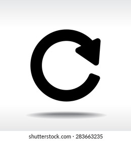 Update sign icon, vector illustration. Flat design style