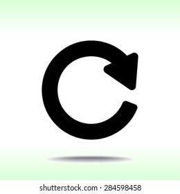 Update sign icon, vector illustration. Flat design style