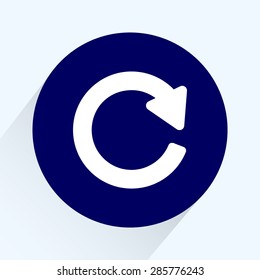 Update sign icon, vector illustration. Flat design style
