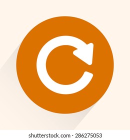 Update sign icon, vector illustration. Flat design style