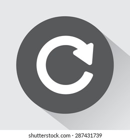 Update sign icon, vector illustration. Flat design style