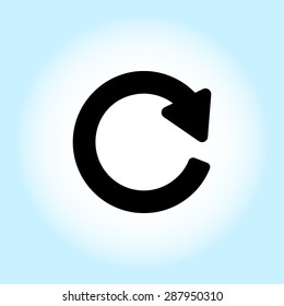 Update sign icon, vector illustration. Flat design style