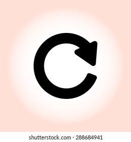 Update sign icon, vector illustration. Flat design style
