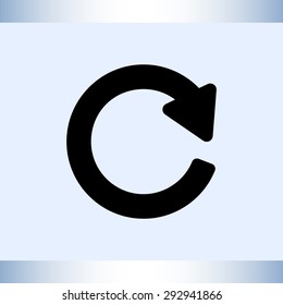 Update sign icon, vector illustration. Flat design style