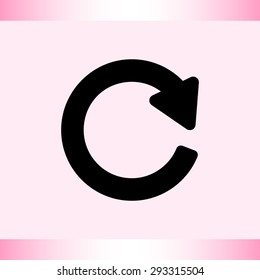 Update sign icon, vector illustration. Flat design style