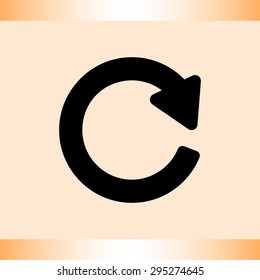 Update sign icon, vector illustration. Flat design style