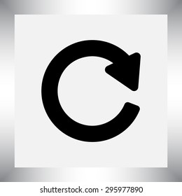 Update sign icon, vector illustration. Flat design style