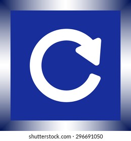 Update sign icon, vector illustration. Flat design style