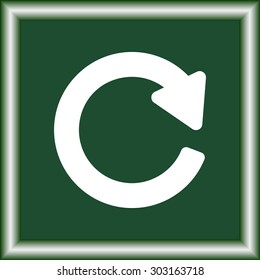 Update sign icon, vector illustration. Flat design style