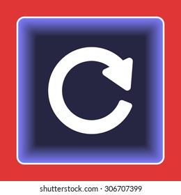 Update sign icon, vector illustration. Flat design style
