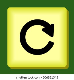 Update sign icon, vector illustration. Flat design style