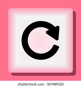 Update sign icon, vector illustration. Flat design style