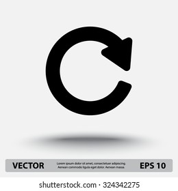 Update sign icon, vector illustration. Flat design style