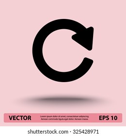 Update sign icon, vector illustration. Flat design style