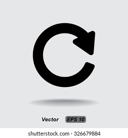 Update sign icon, vector illustration. Flat design style