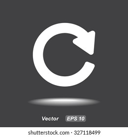 Update sign icon, vector illustration. Flat design style