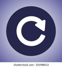 Update sign icon, vector illustration. Flat design style