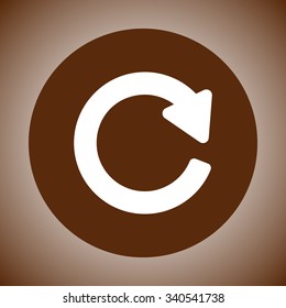 Update sign icon, vector illustration. Flat design style