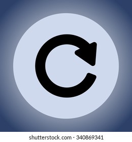 Update sign icon, vector illustration. Flat design style