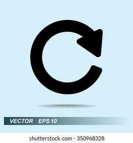 Update sign icon, vector illustration. Flat design style