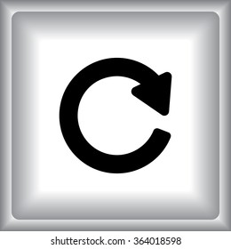 Update sign icon, vector illustration. Flat design style