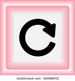 Update sign icon, vector illustration. Flat design style