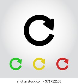 Update sign icon, vector illustration. Flat design style