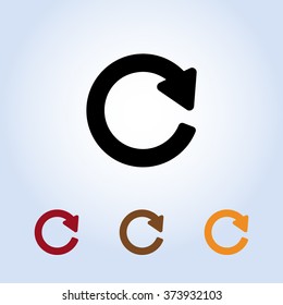 Update sign icon, vector illustration. Flat design style