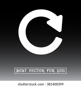 Update sign icon, vector illustration. Flat design style