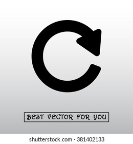 Update sign icon, vector illustration. Flat design style