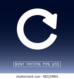 Update sign icon, vector illustration. Flat design style