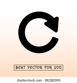 Update sign icon, vector illustration. Flat design style