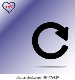 Update sign icon, vector illustration. Flat design style