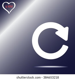 Update sign icon, vector illustration. Flat design style