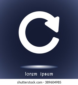 Update sign icon, vector illustration. Flat design style