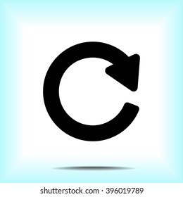 Update sign icon, vector illustration. Flat design style
