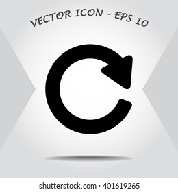 Update sign icon, vector illustration. Flat design style