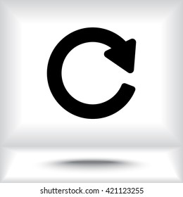 Update sign icon, vector illustration. Flat design style