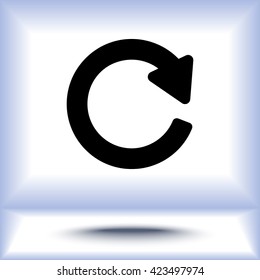 Update sign icon, vector illustration. Flat design style