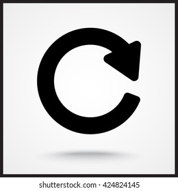 Update sign icon, vector illustration. Flat design style